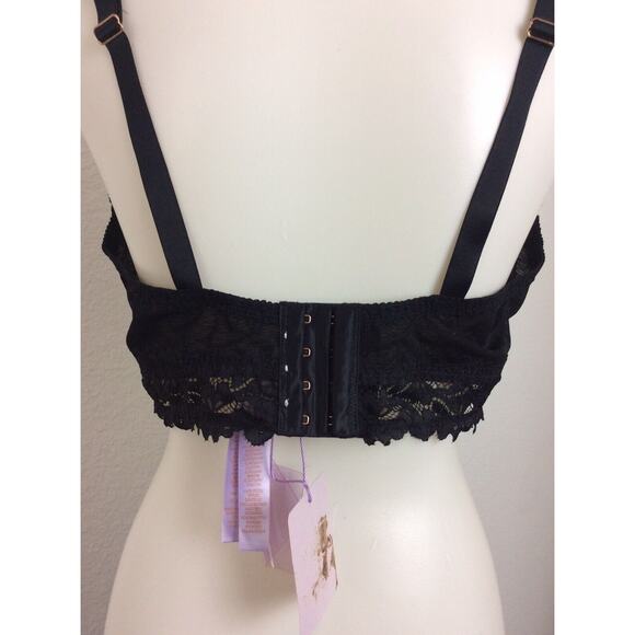 Savage x Fenty Lingerie Bra Lace Trim Swiss Dot Sheer - Picture 9 of 11